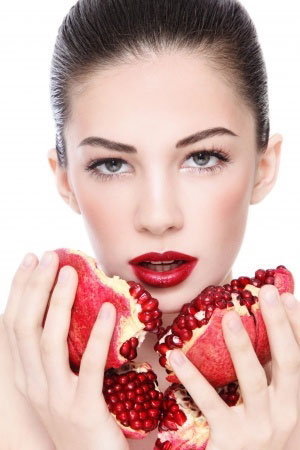 Beautiful skin with Pomegranates